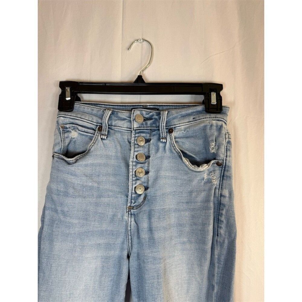 Abercrombie & Fitch Jeans Womens Size 26 Blue Light Wash High Rise Skinny - Picture 5 of 15